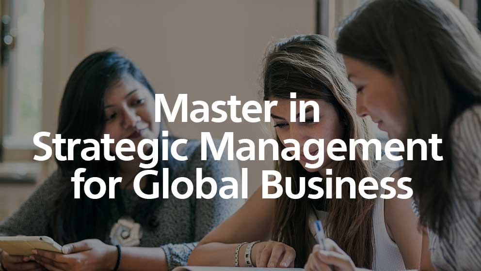 Master in Strategic Management for Global Business - SMGB