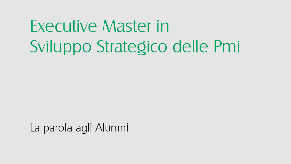 Ascolta le testimonianze degli Alumni della XIII edizione